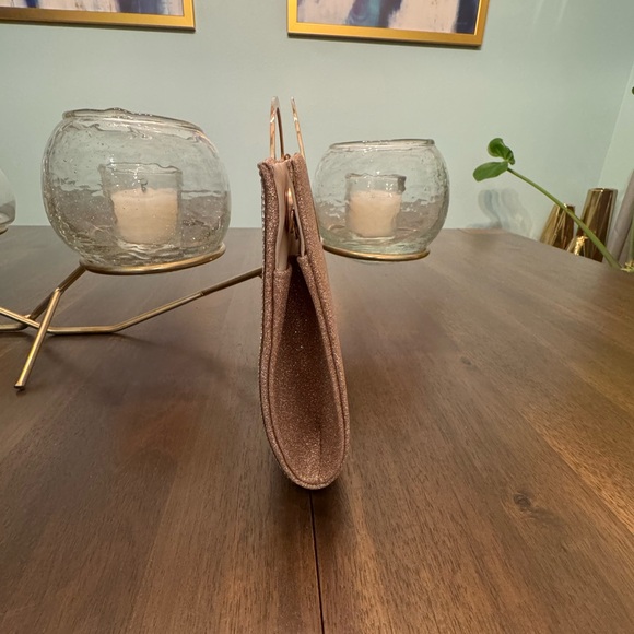 Glamorous Gold Beaded Clutch with Handle - Picture 4 of 4